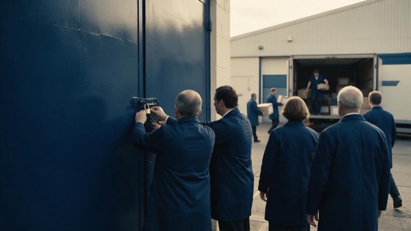 a bank vault door half open, heavy steel, close up
